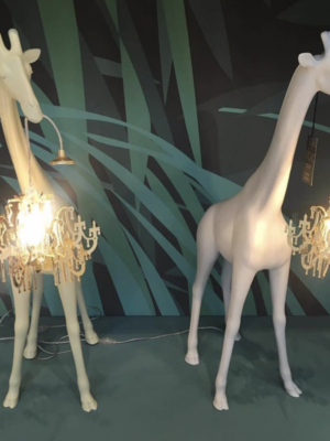 giraffa sabbia e bianca